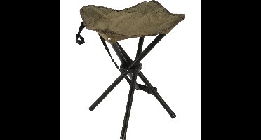 Driepoot opvouwbaar zit krukje - army groen - metaal - 33 x 40 cm - vissers krukje