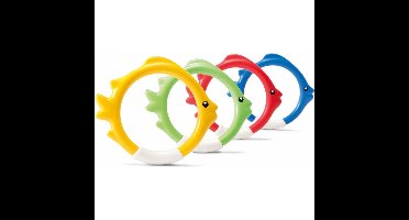 Duikringen zwembad speelgoed - set van 8x - verschillende kleuren - kunststof