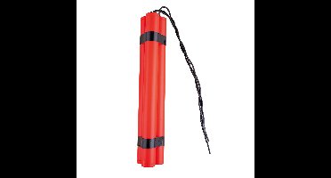 Dynamiet staven van plastic 23 cm - feestartikelen cowboy/piraten/boeven thema - rood