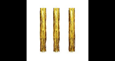Feest hanger - 3x - L80 cm - goud - glitter - kunststof - disco/seventies - feestversiering