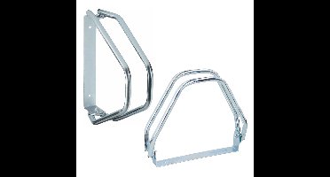 Fietsenrek muur/grond standaard - 2x - voor 1 fiets - metaal - 28 x 32 cm