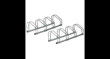 Fietsenrek - standaard - 2x - 8 fietsen - metaal - 41 x 32 x 26 cm