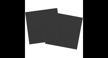 Folat Feest Servetten - 40x - zwart - 33 x 33 cm - papier - lunch/diner servetjes