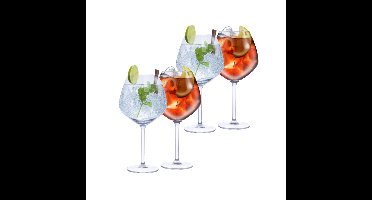 Gin Tonic cocktailglazen - 8x stuks - 610 ml - voor Aperol Spritz - glazen - glas