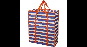 Grote opberg tas voor dekens/kussens/speelgoed - met rits - Retro kleuren mix - 55 x 27 x 65 cm