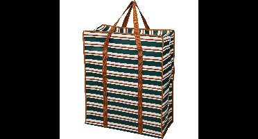 Grote opberg tas voor dekens/kussens/speelgoed - met rits - Retro kleuren mix - 55 x 27 x 65 cm