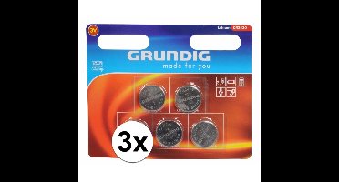 Grundig Knoopcel batterijen - 15x stuks - CR2430 - 3V - knoopcelbatterijen