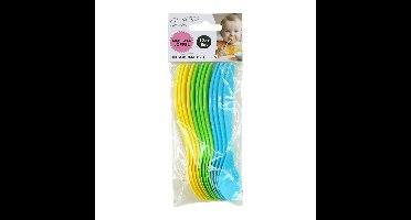 Haushaltshelden babyvoeding lepels - kunststof - 14 cm - 12x - kinderen - diverse kleuren