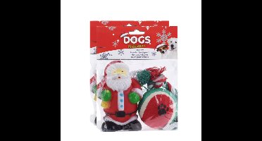 Honden speelgoed - 6x stuks speeltjes - kerstcadeau huisdieren