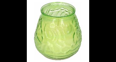H&S Collection windlicht - groen - glas - citrus geur - 48 branduren - geurkaars