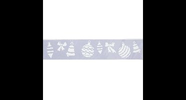 Kerst decoratie raamsjablonen - kerstballen - 12 x 60 cm -raamversiering