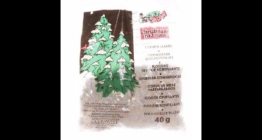 Kerstboom versiering glitter sneeuwvlokjes 40 gram