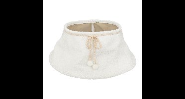 Kerstboomrok - wit - D56 cm x H23 - polyester - voor kerstboom van 180 cm