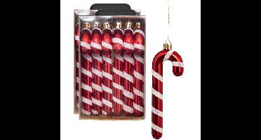 Kersthangers - zuurstokken - 12x stuks - kunststof - 14 cm