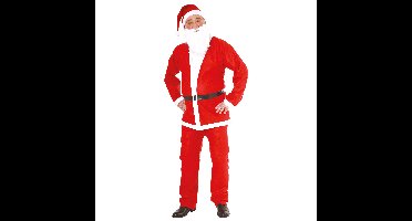Kerstman kostuum - 5-delig - rood - polyester - voor volwassenen - kerstmannenpak