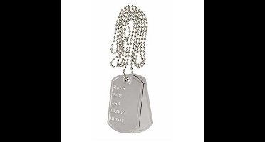 Ketting met dogtags - zilver - soldaten accessoires volwassenen