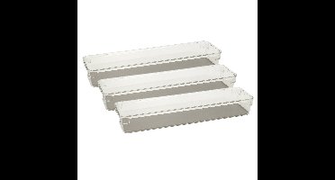 Keuken lade organizer bakje - Set van 3x stuks - 1-vaks - Tidy Smart serie - kunststof - 9 x 32 x 4,