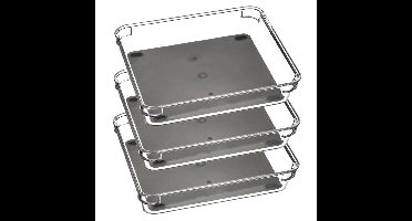 Keuken lade organizer bakje - Set van 6x stuks - 1-vaks - Tidy Smart serie - kunststof - 16 x 23 x 4