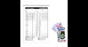 Klaverjas scoreblok met speelkaarten - A5 - 50 vellen - klaverjassen spel