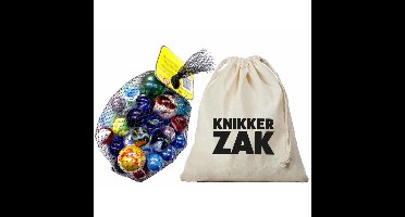 Knikkerzak - 25x30 cm - gevuld met 2 kilo knikkers en bonken - knikkeren
