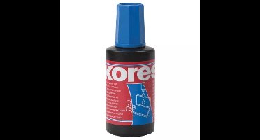 Kores Inkt - flesje navulling voor stempelkussens - blauw - 27 ml