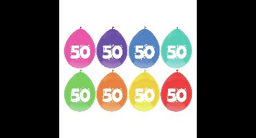 Leeftijd verjaardag thema ballonnen 50 jaar 32x stuks 29 cm