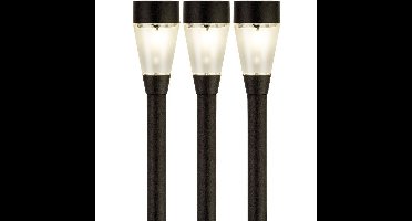 Lumineo Jive solar verlichting - 5x - buitenlamp/tuinlamp - LED - 32 cm