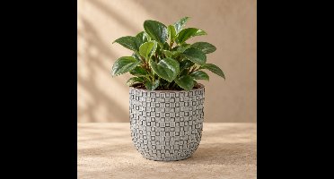 Mica Decorations - Plantenpot - Keramiek blauw - 13,5 x 13 cm