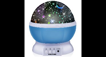Nachtlamp sterren projector - 3 standen - 360 graden - galaxy projector sterrenhemel - blauw