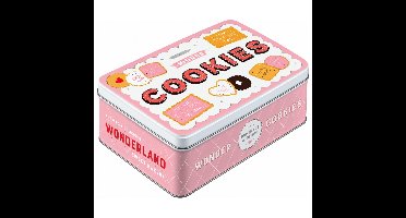 Nostalgic Art?Bewaarblik/koektrommel - Tea & Cookies Together - Metaal?- 23 x 16 x 7 cm - 2,5 liter