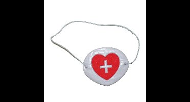 Ooglapje voor een zuster/verpleegster - verkleed accessoires - plastic