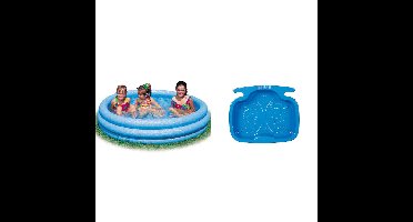 Opblaasbaar kinder zwembad 147 cm met voetenbadje