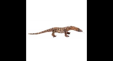 Pia Soft Toys Knuffeldier Varaan hagedis - zacht pluche - schutkleuren - 90 cm - reptielen