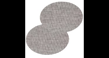 Placemat Maoli - Set van 12x stuks - ovaal - grijs - 48 x 35 cm - kunststof - onderlegger
