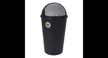Prullenbak/afvalemmer - 25L - gerecycled kunststof - zwart