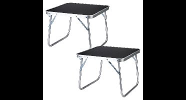 Redcliffs Camping tafels - set van 2x - aluminium - lichtgewicht - 40 x 40 x 30 cm - lage tafel