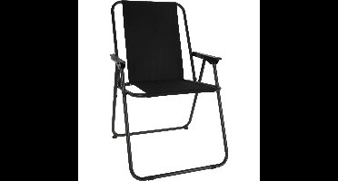Redcliffs Stoel unica - zwart - opvouwbaar - 75 x 38 cm - metaal/polyester - campingstoel/tuinstoel
