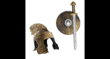 Ridder verkleed set helm en wapens zwaard/schild voor volwassenen