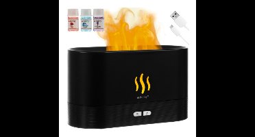 Ruhhy Aroma diffuser - 180 ml - zwart - oplaadbaar - luchtbevochtiger - geurverspreider
