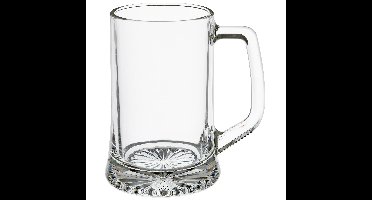 Secret de Gourmet Bierglazen - 4x stuks - bierpullen - handvat - 320 ml - 12 cm