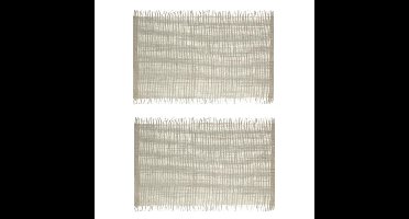 Secret de Gourmet Jute tafel placemat - Set van 6x stuks - naturel - 45 x 30 cm - Onderleggers - met