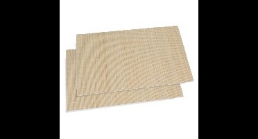 Secret de Gourmet placemats Bamboe - 12x - 30 x 40 cm - naturel - gevlochten