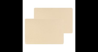Secret de Gourmet tafel placemat PU- Set van 10x stuks -leer/leer look - beige - 45 x 30 cm - Tafel