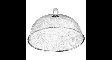 Secret de Gourmet Vliegenkap/voedselkap - RVS - rond - D30 cm - Eten/voedsel beschermen