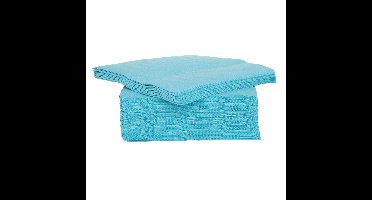 Servetten Luxe kwaliteit - turquoise blauw - 80x - 38 x 38 cm - Tafel decoratie - Papier