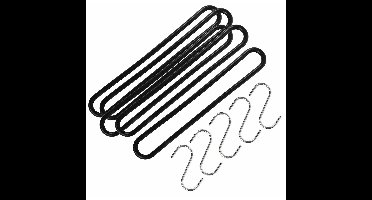 Spanrubbers met S-haken 40x stuks voor dekzeilen 25 cm