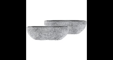 Steege Plantenbak - 4x stuks - beton grijs - kunststof - 55 x 16 cm - Buiten gebruik