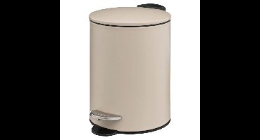 Storage Soltions kleine pedaalemmer - metaal - beige - 3 liter - 16 x 25 cm - Badkamer/toilet