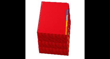 Stylex A4 tabbladen set - 50x stuks - gekleurd - 23 ringen - karton - ringmap tabs