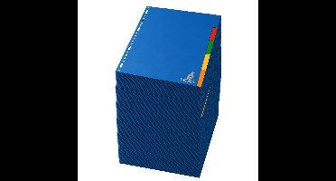 Stylex tabbladen set - 125x stuks - gekleurd - 23 ringen - A4 formaat - kunststof - voor ringmappen